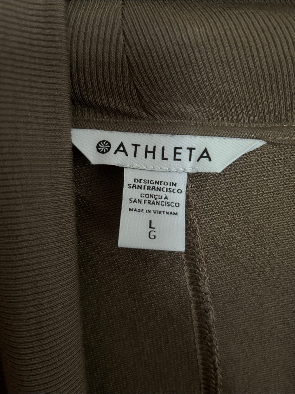 Athleta Open-Front Draped Jacket in Taupe - Picture 2 of 5